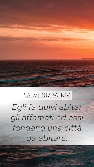 Salmi 107:36 RIV Bible Verse Image