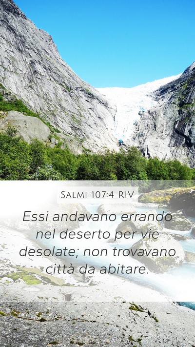 Salmi 107:4 RIV Bible Verse Image