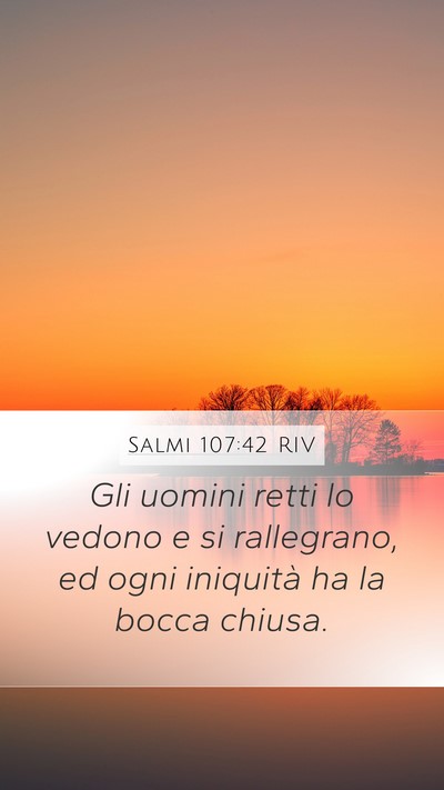 Salmi 107:42 RIV Bible Verse Image