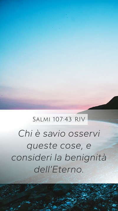 Salmi 107:43 RIV Bible Verse Image