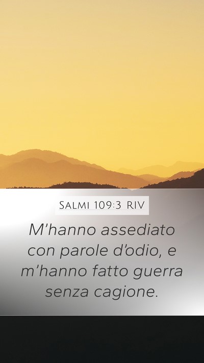 Salmi 109:3 RIV Bible Verse Image