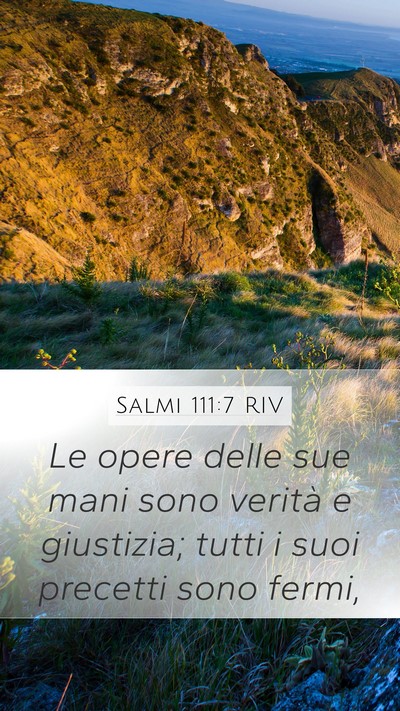 Salmi 111:7 RIV Bible Verse Image