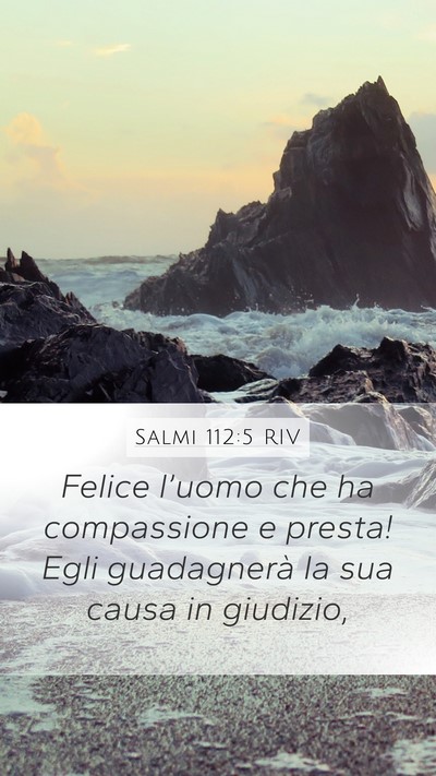 Salmi 112:5 RIV Bible Verse Image