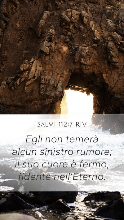 Salmi 112:7 RIV Bible Verse Image