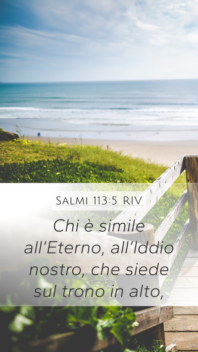 Salmi 113:5 RIV Bible Verse Image