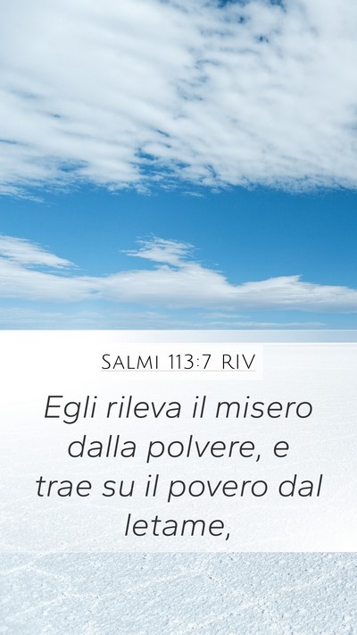 Salmi 113:7 RIV Bible Verse Image
