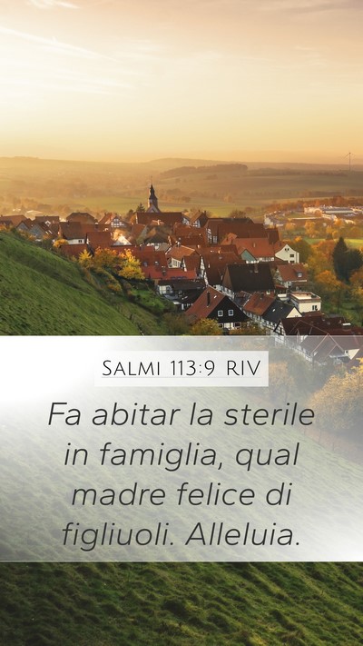 Salmi 113:9 RIV Bible Verse Image