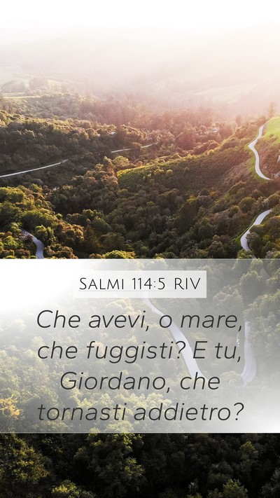 Salmi 114:5 RIV Bible Verse Image