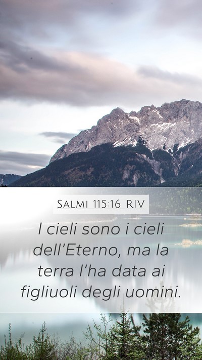 Salmi 115:16 RIV Bible Verse Image