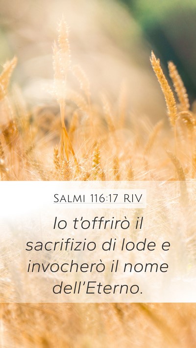 Salmi 116:17 RIV Bible Verse Image