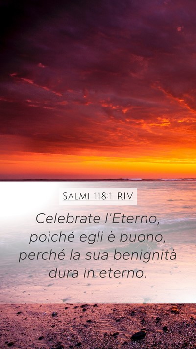 Salmi 118:1 RIV Bible Verse Image