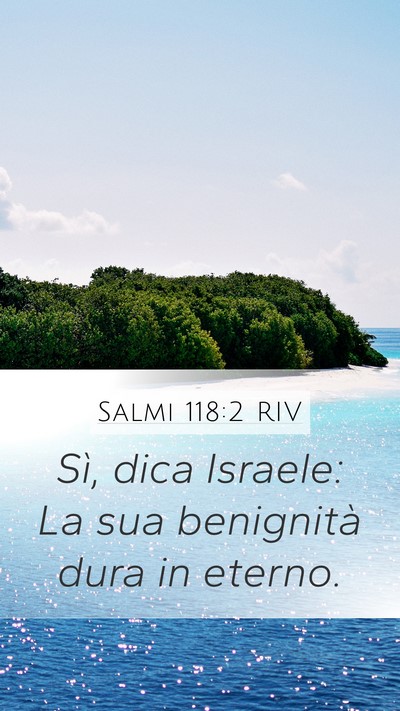 Salmi 118:2 RIV Bible Verse Image
