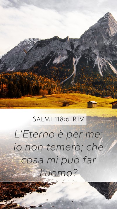 Salmi 118:6 RIV Bible Verse Image