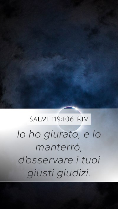 Salmi 119:106 RIV Bible Verse Image