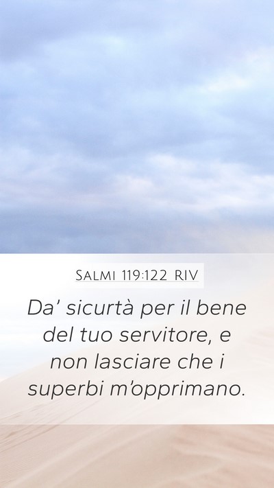Salmi 119:122 RIV Bible Verse Image