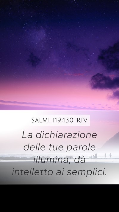 Salmi 119:130 RIV Bible Verse Image
