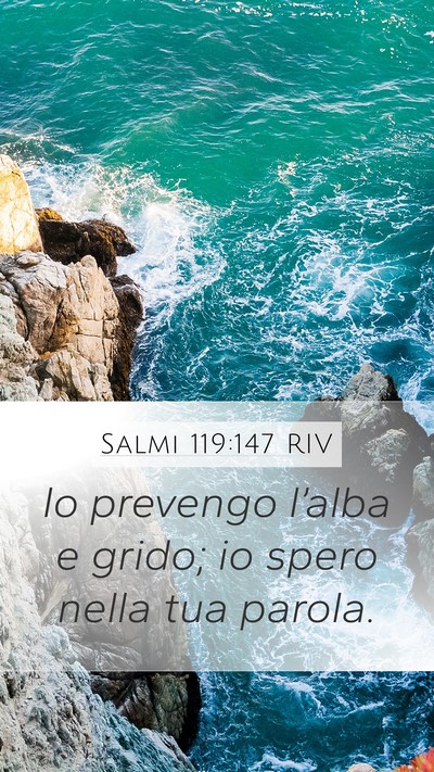 Salmi 119:147 RIV Bible Verse Image