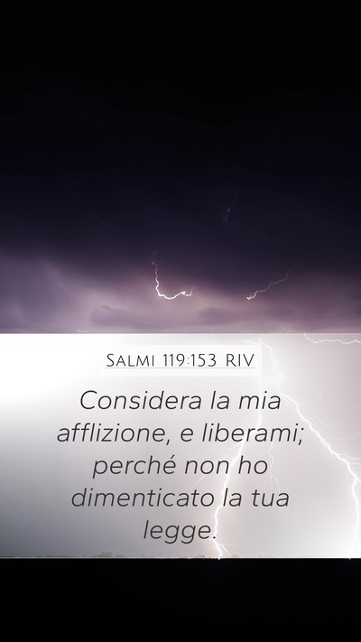 Salmi 119:153 RIV Bible Verse Image