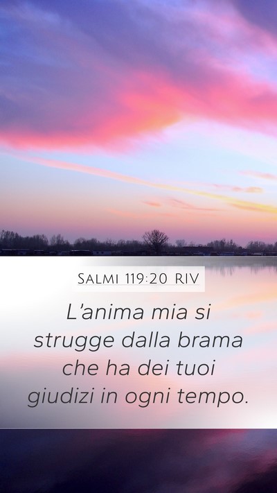Salmi 119:20 RIV Bible Verse Image