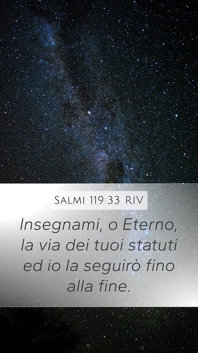 Salmi 119:33 RIV Bible Verse Image