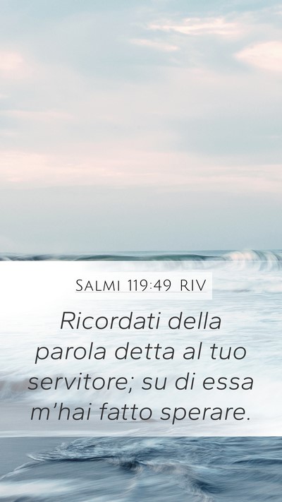 Salmi 119:49 RIV Bible Verse Image