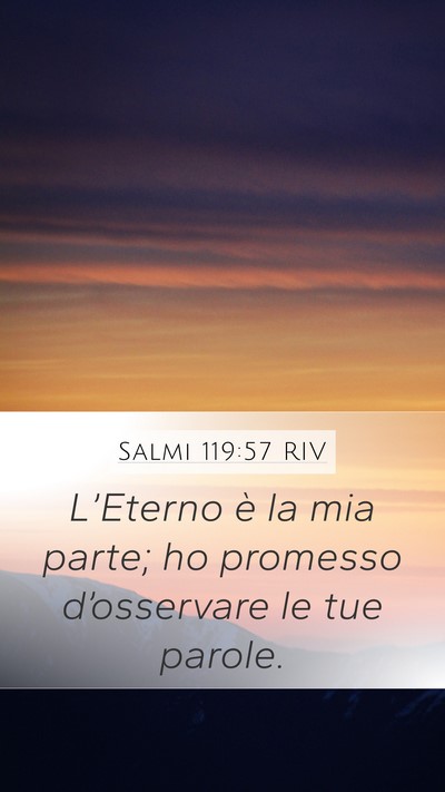 Salmi 119:57 RIV Bible Verse Image