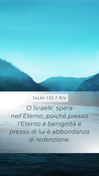 Salmi 130:7 RIV Bible Verse Image