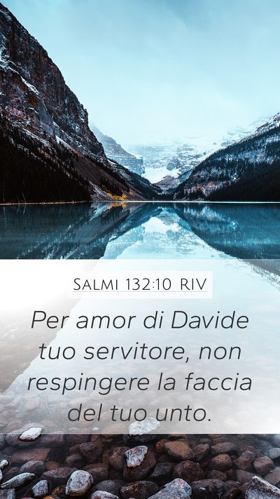 Salmi 132:10 RIV Mobile Phone Wallpaper - Per amor di Davide tuo servitore, non respingere - Mobile Bible Verse Wallpaper