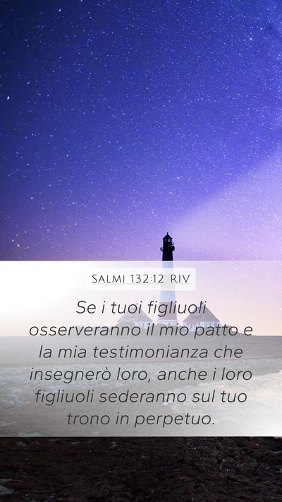 Salmi 132:12 RIV Bible Verse Image
