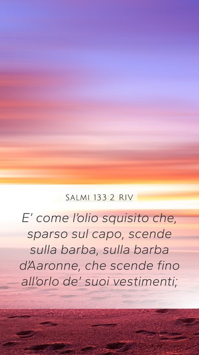 Salmi 133:2 RIV Bible Verse Image