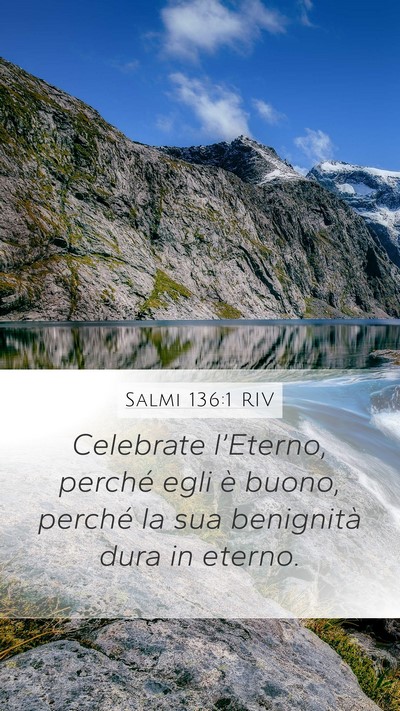 Salmi 136:1 RIV Bible Verse Image