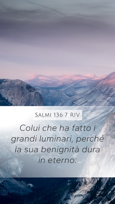 Salmi 136:7 RIV Bible Verse Image