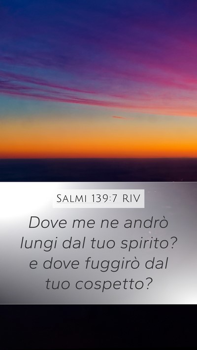 Salmi 139:7 RIV Bible Verse Image