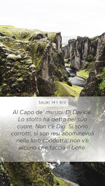 Salmi 14:1 RIV Bible Verse Image