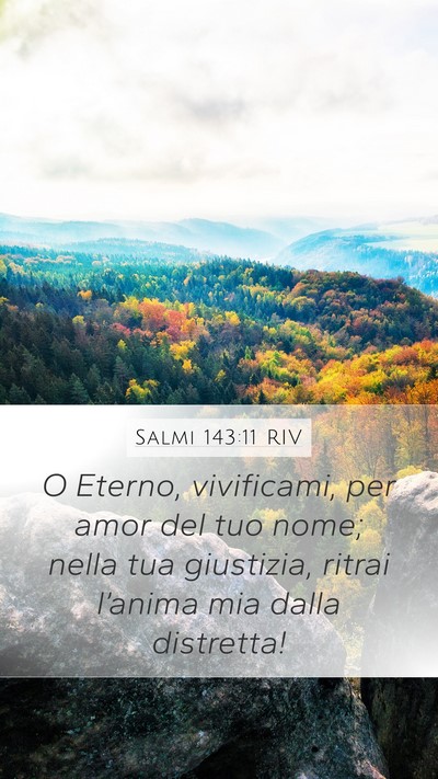 Salmi 143:11 RIV Bible Verse Image