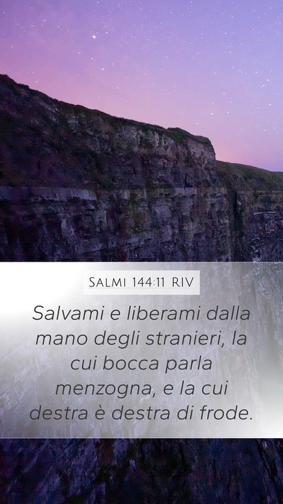 Salmi 144:11 RIV Bible Verse Image