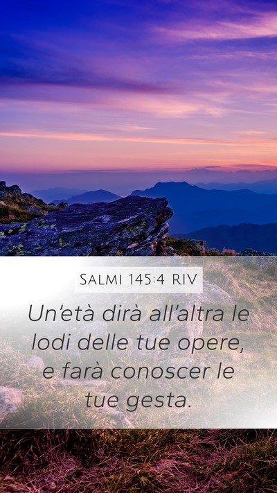Salmi 145:4 RIV Bible Verse Image
