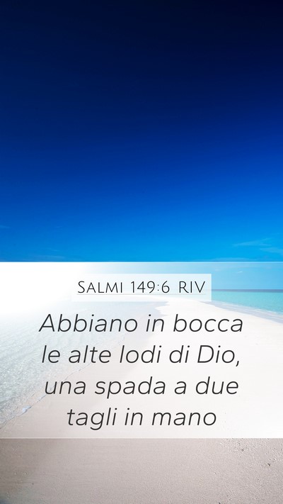 Salmi 149:6 RIV Bible Verse Image