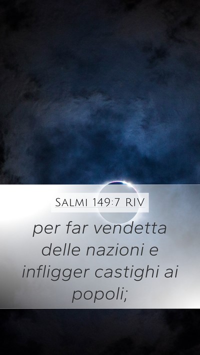 Salmi 149:7 RIV Bible Verse Image