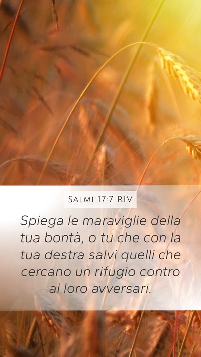 Salmi 17:7 RIV Bible Verse Image