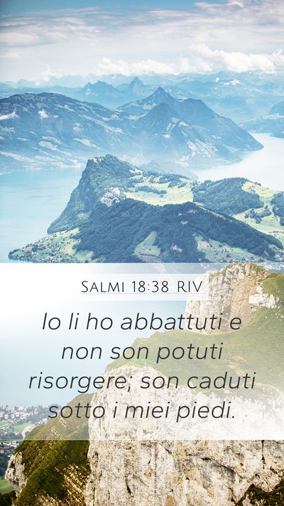 Salmi 18:38 RIV Mobile Phone Wallpaper - Io li ho abbattuti e non son potuti risorgere; - Mobile Bible Verse Wallpaper