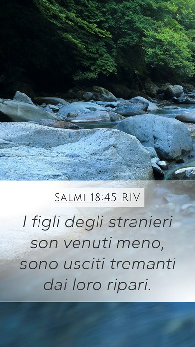 Salmi 18:45 RIV Mobile Phone Wallpaper - I figli degli stranieri son venuti meno, sono - Mobile Bible Verse Wallpaper
