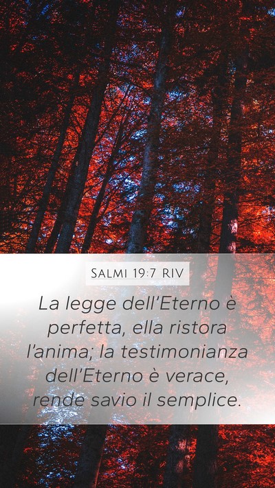 Salmi 19:7 RIV Bible Verse Image