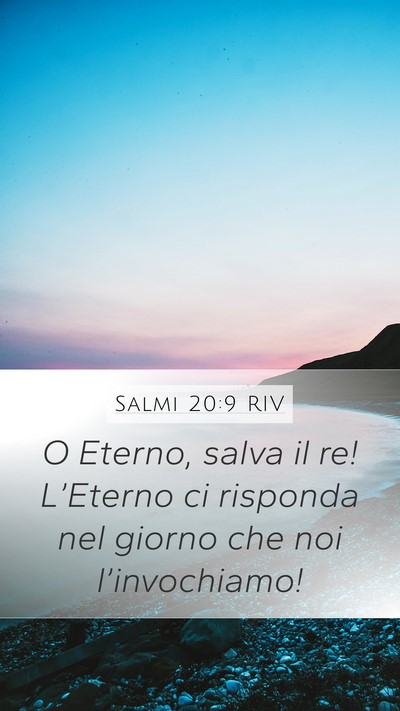 Salmi 20:9 RIV Bible Verse Image