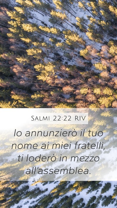Salmi 22:22 RIV Bible Verse Image