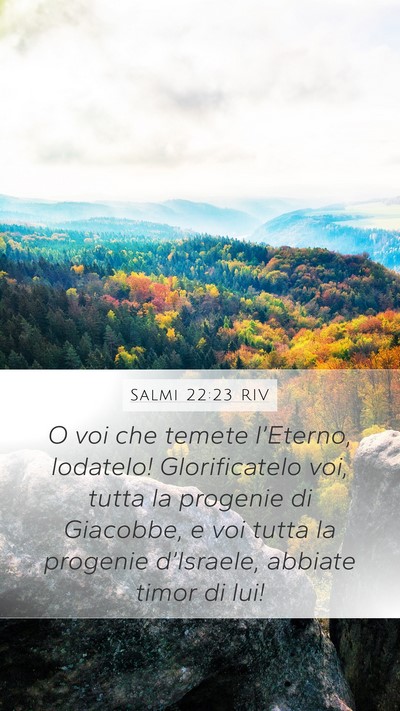 Salmi 22:23 RIV Bible Verse Image