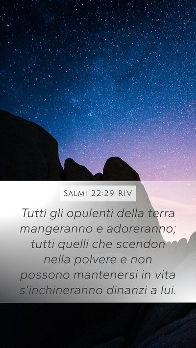 Salmi 22:29 RIV Bible Verse Image