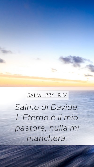 Salmi 23:1 RIV Bible Verse Image