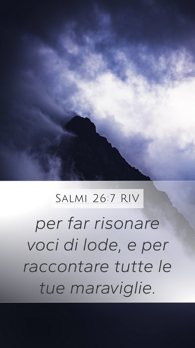 Salmi 26:7 RIV Bible Verse Image