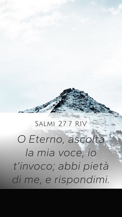 Salmi 27:7 RIV Bible Verse Image